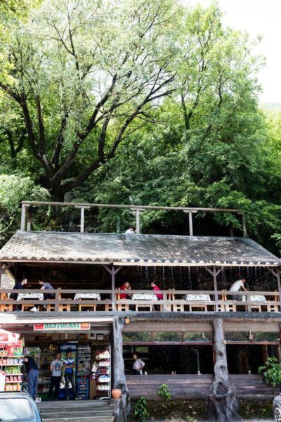 The perfect stop on a hot day for lunch and a cold drink during our ultimate Albania Road Trip.