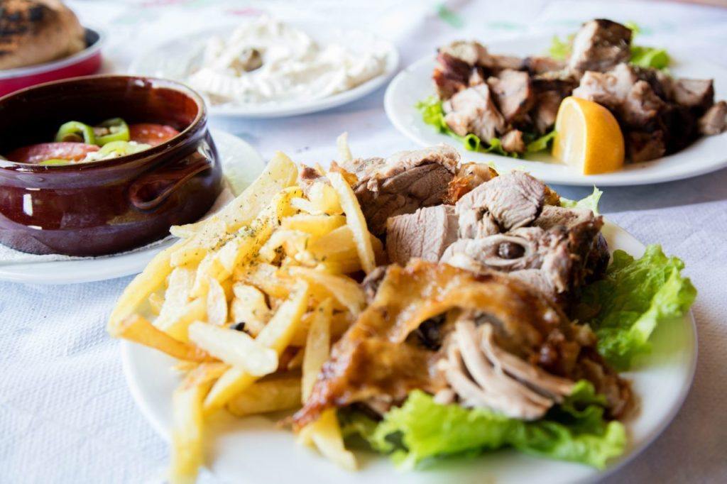 Grilled meat with all the fixings. So amazing!