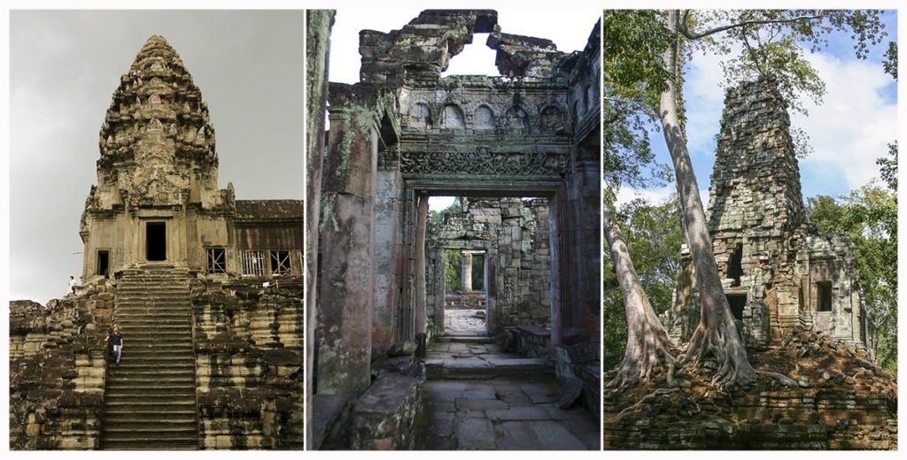Angkor Wat temple scenes.
