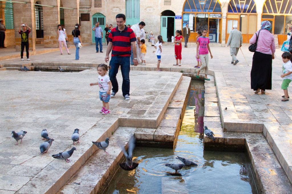 Everyone is enjoying their visit to Sanliurfa, like this little girl.