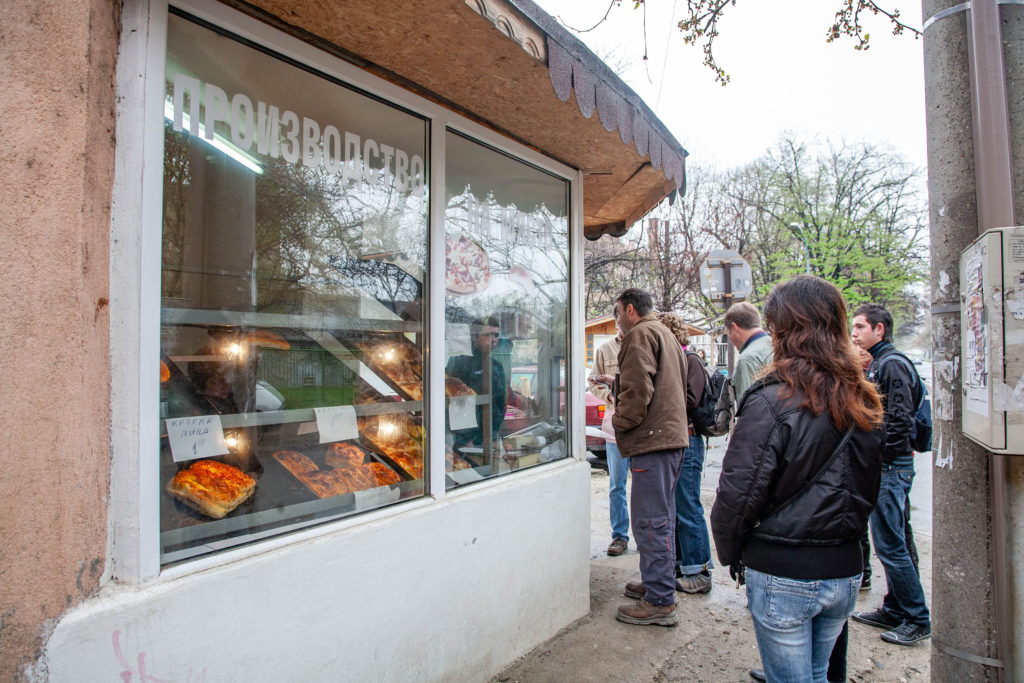 For breakfast, Bulgarians stop over at a bakery such as this one to pick up some banitsa.