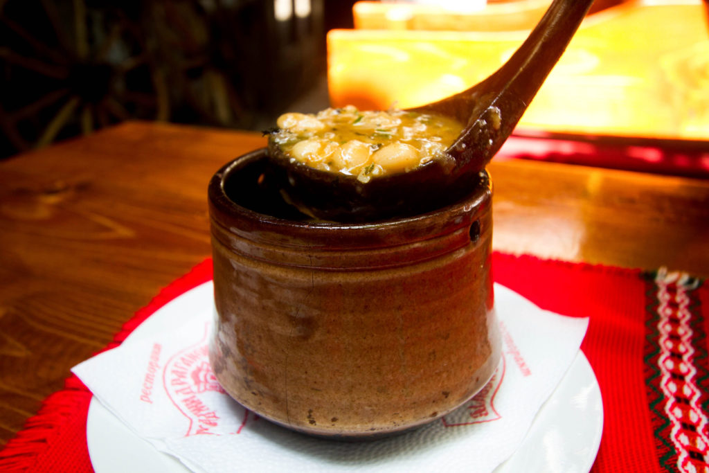 Another dish cooked in the ceramic jar, this bean soup was perfect.