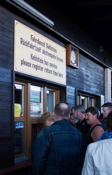 Buying tickets for the Eagle's Nest.