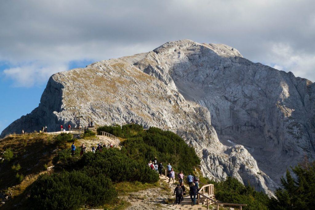 Hiking on a sunny day behind the world famous Eagle's Nest.