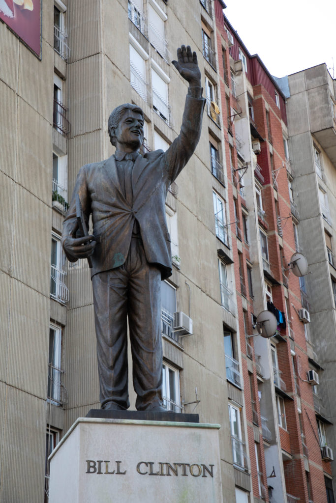 A statue of Bill Clinton, Pristina, Kosovo.