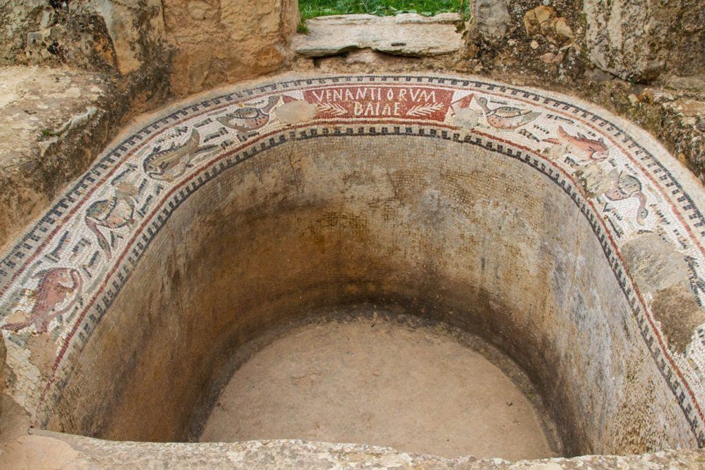To find a Roman baptismal with the mosaics still intact is really unusual.