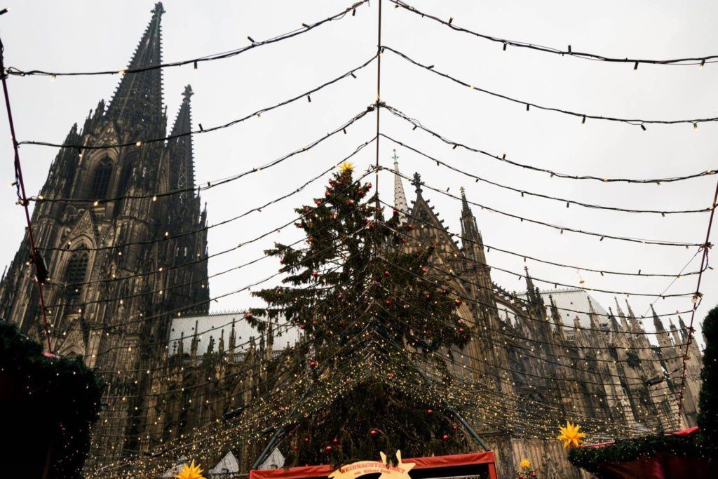 Cologne, Germany Christmas Market and Dom.