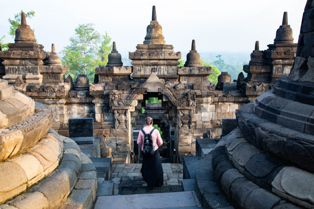 Devon at Borobudur, Indonesia.