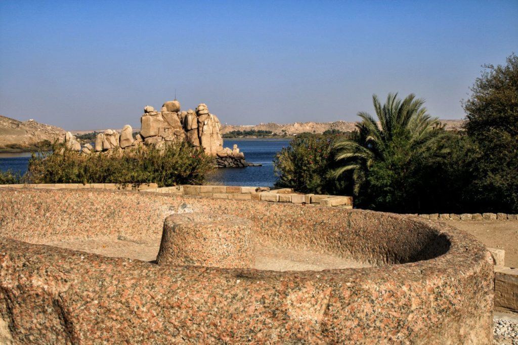 Olive press at the Philae Temple.