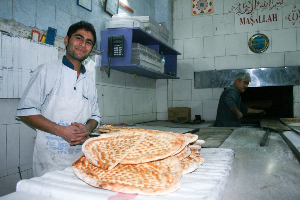 Bread baker in Sanliurfa.