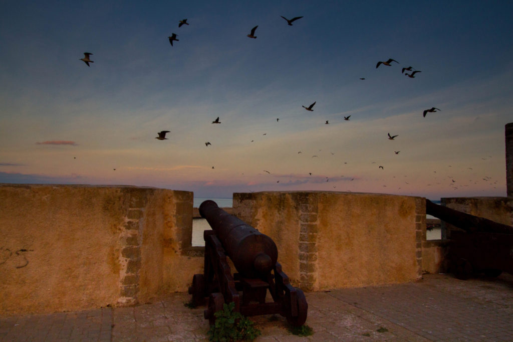 A canon on the Mazagan Fortress wall in El Jadida.