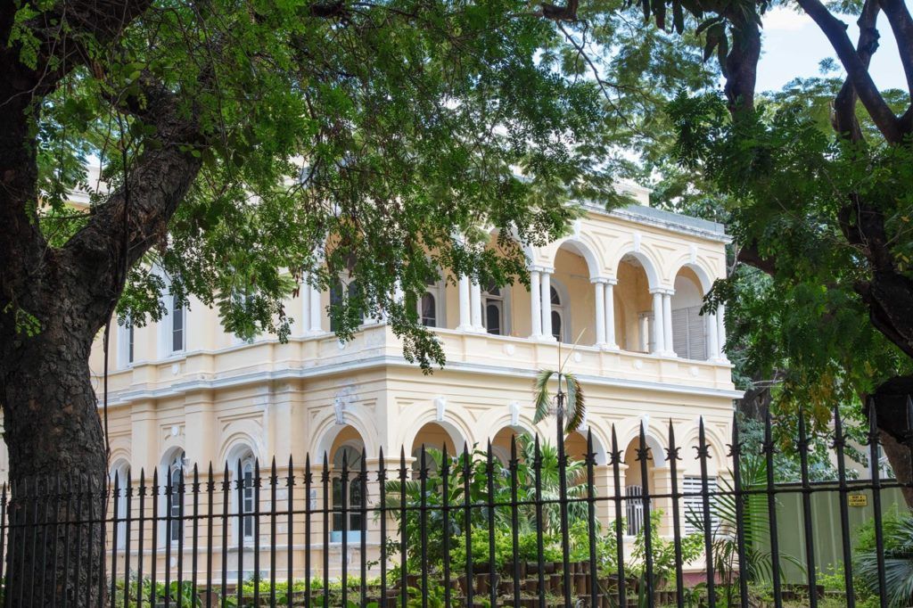 French Colonial Building where the Natural History Museum of Mauritius is housed.