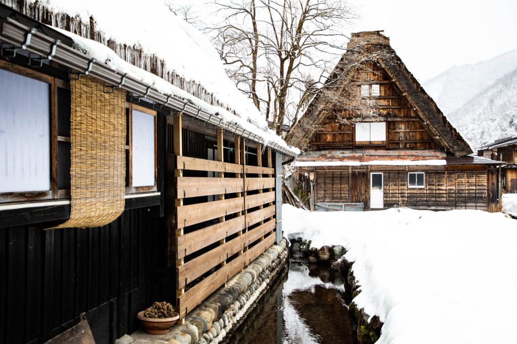 Winter in Shirakawago is snow heavy and beautiful.