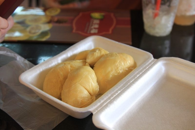 Durian, a stinky, fibrous, custard-like fruit popular in many parts of Asia.