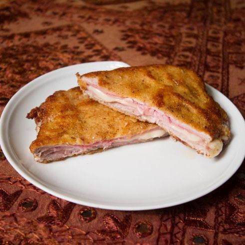 Cordon bleu recipe card.