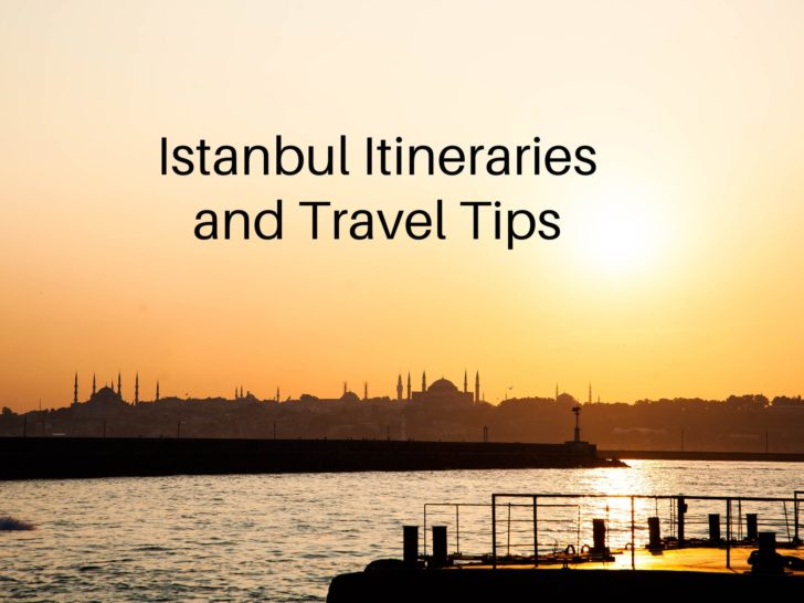 Sunset skyline of Istanbul.