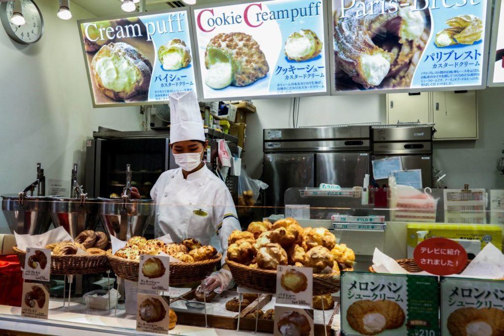 One of the most popular Japanese foods is the not-so-Japanese cream puff pictured here.
