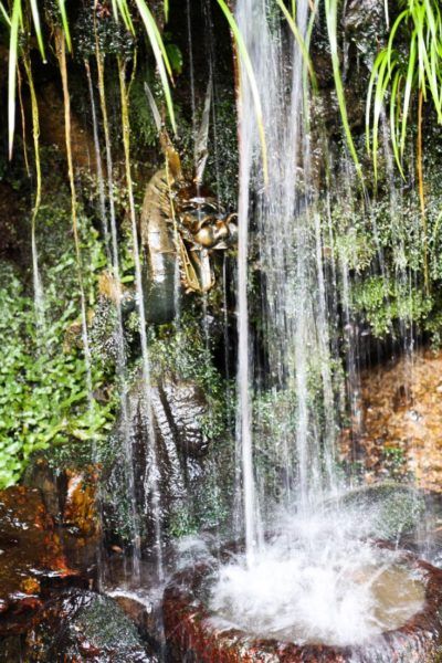 Water sculpture at the Otagi Nenbutsu-ji Temple.