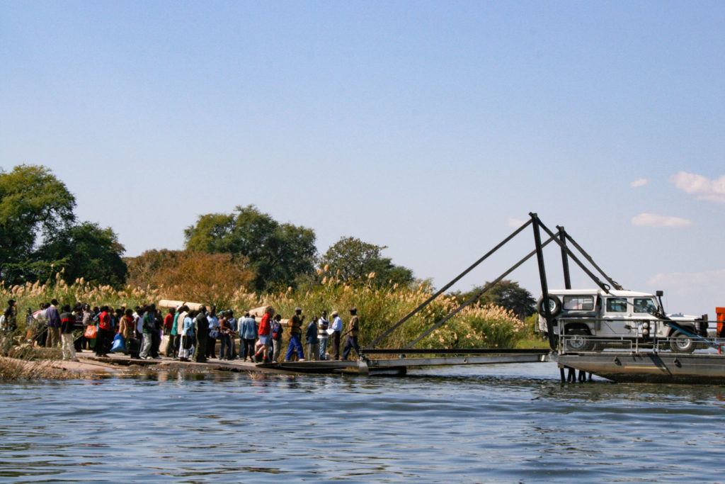 This is the Kazungula Ferry that we rode over the river from Zambia to Botswana. What a trip!