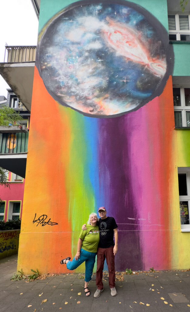 Jim and Corinne, from Streets and Eats, in Kiefernstrasse.