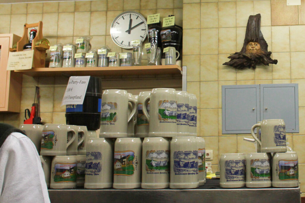 Beer mugs for the famous Kreuzberg Monastery beer.