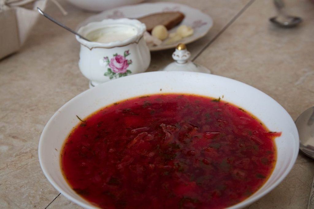 Borscht in Ukraine. 