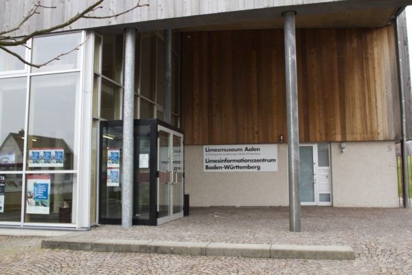 Limes Museum Aalen with a fort and displays from the Roman Empire barrier.