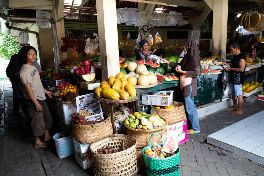 A fantastic produce market in Jogya.