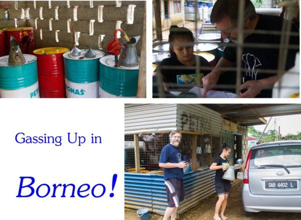 Getting gas in an unlikely stop.