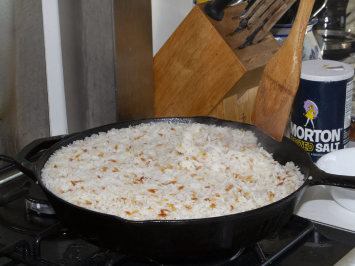 Traditional Turkish pilav (rice)- with recipe.