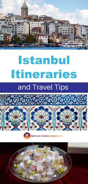 Pin with Tiles, Galata Tower, and Turkish Delight.