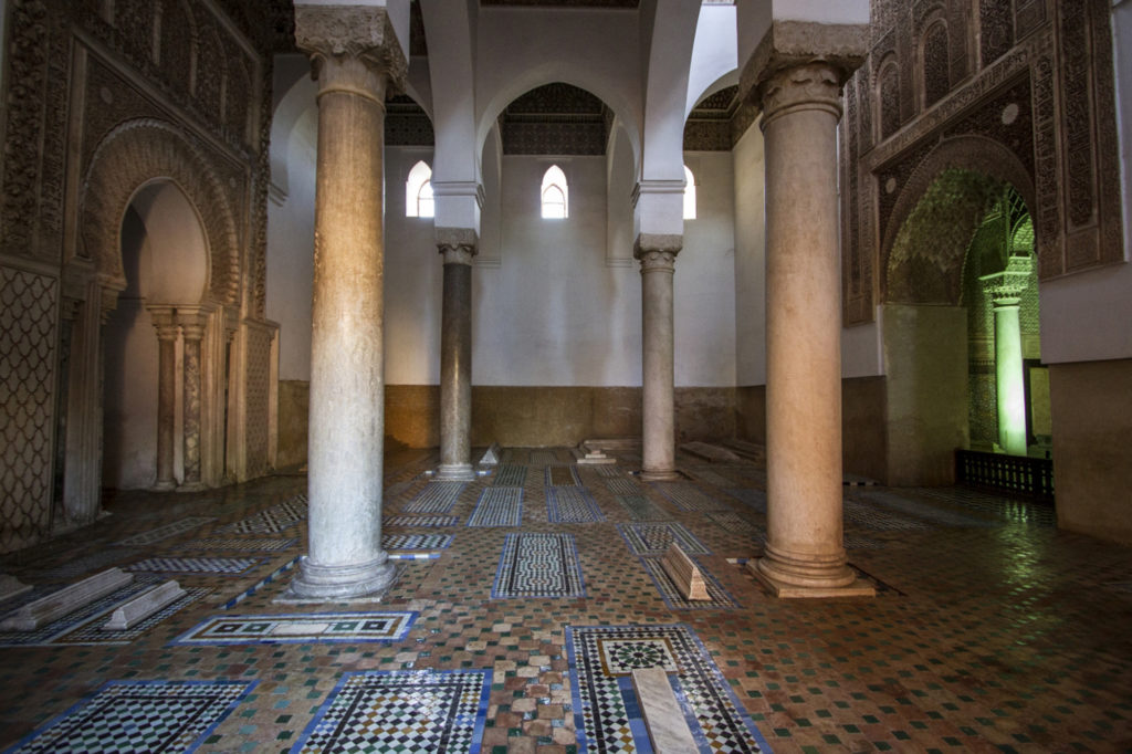 The Saadien Tombs, in Marrakesh, are home to the remains of the sultans.