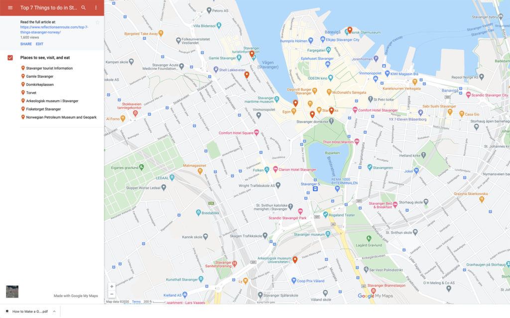 Stavanger Tourist Map.