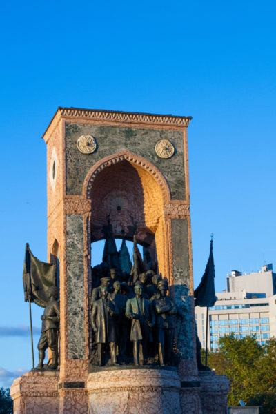 The Republic Monument, an important attraction in Istanbul.