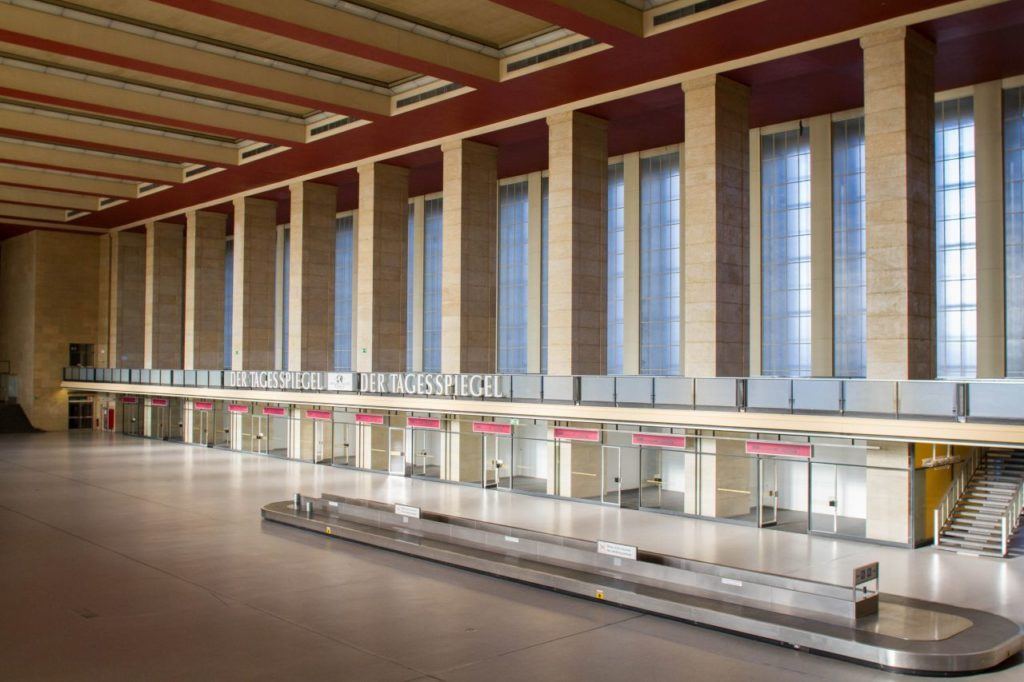 Inside the old airport.