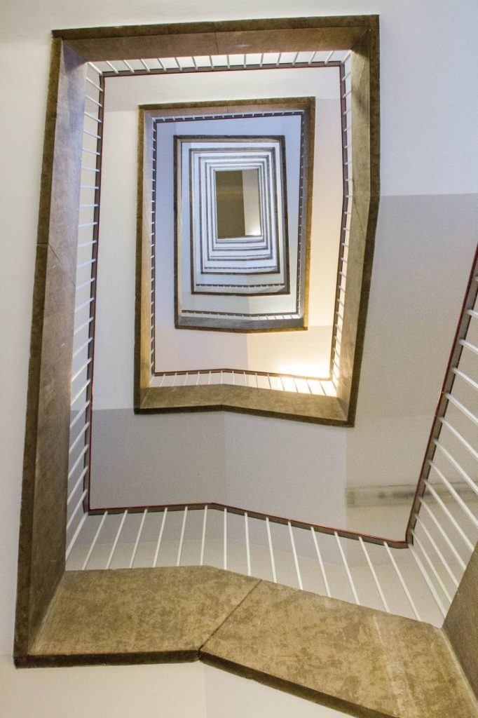 One of the stairwells, so many flights to climb!