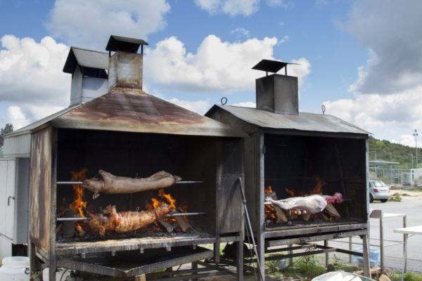 Croatian pig and lamb roast.