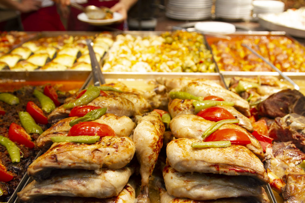 Offerings from a traditional Turkish restaurant in Istanbul.