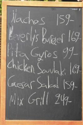 Stavanger menu board.