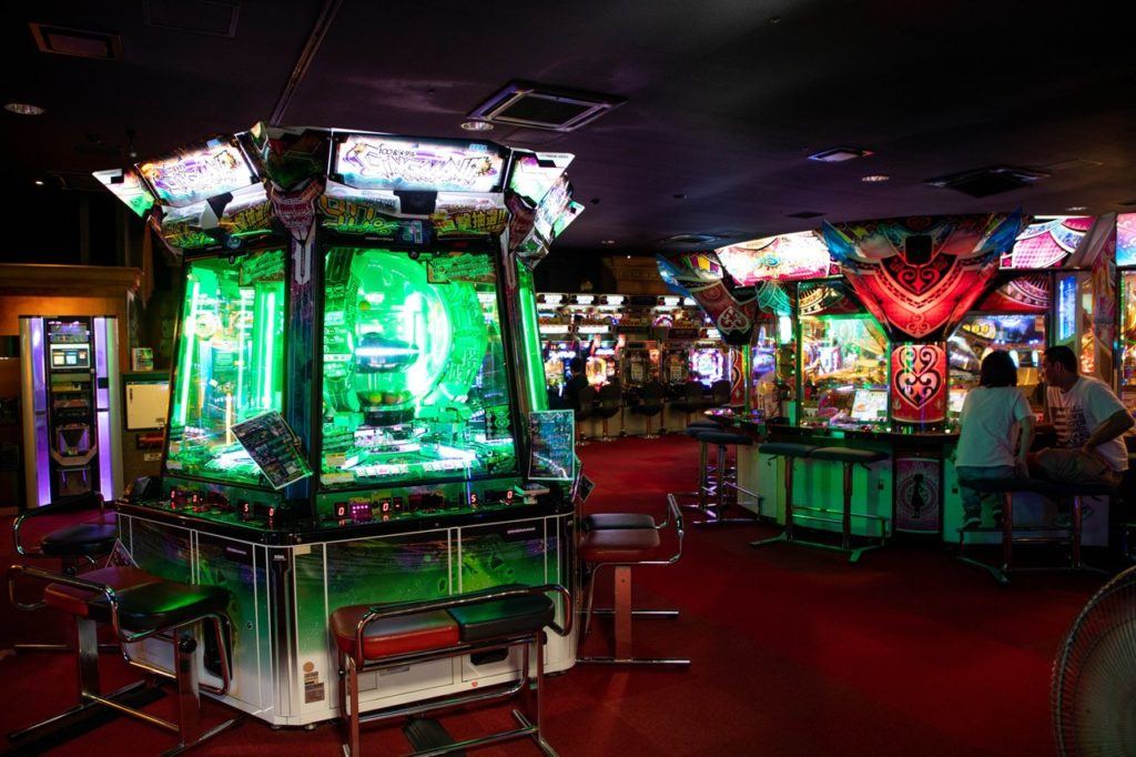 Warehouse Arcade Kawasaki Japan Coin Pusher Games.