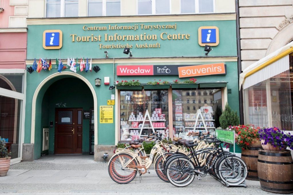 Information Center in Wroclaw is right on the main square in the old town