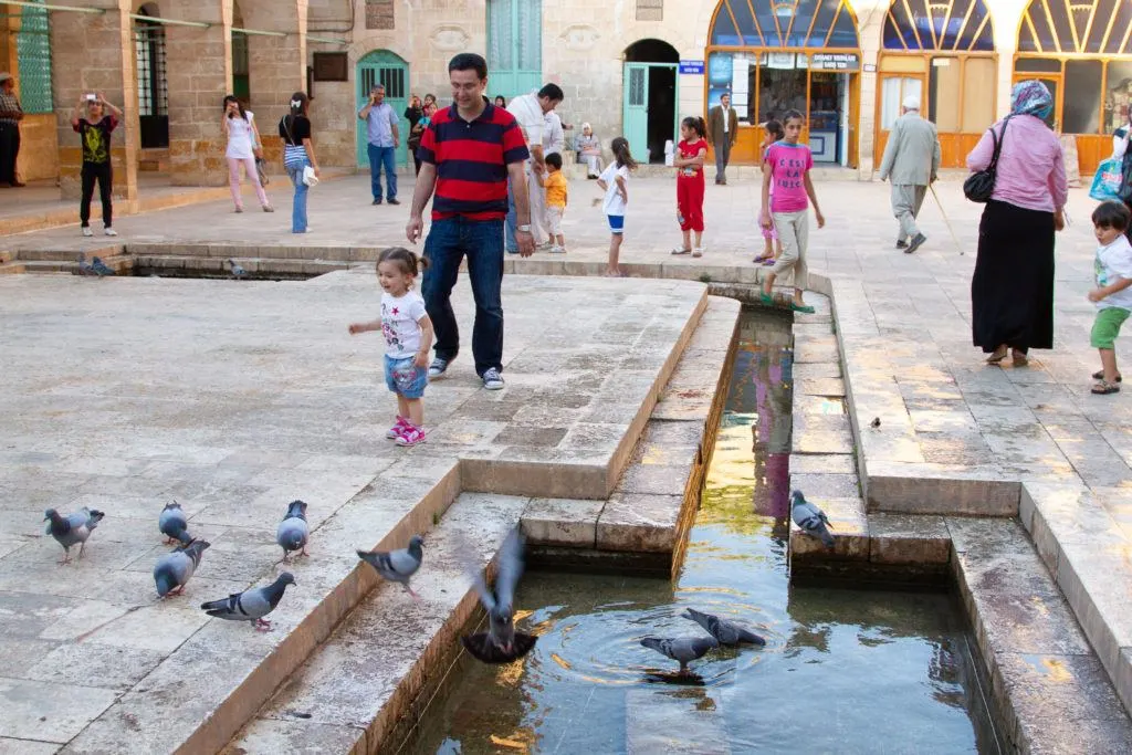 Everyone is enjoying their visit to Sanliurfa, like this little girl.