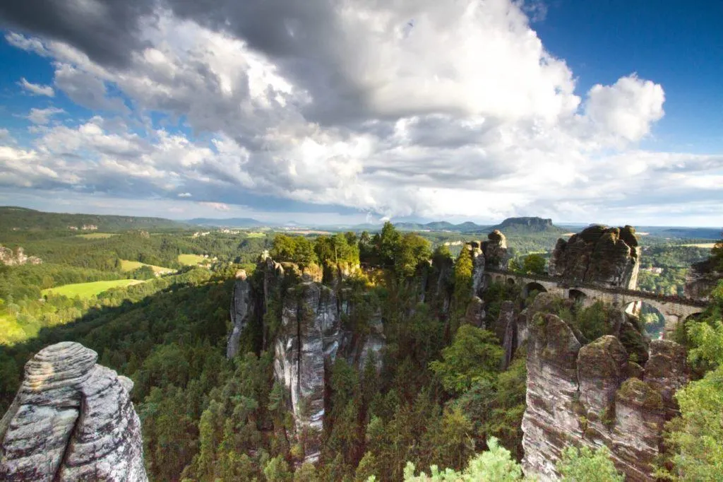 A high vantage point overlooking the S&auml;chsischen Schweiz.