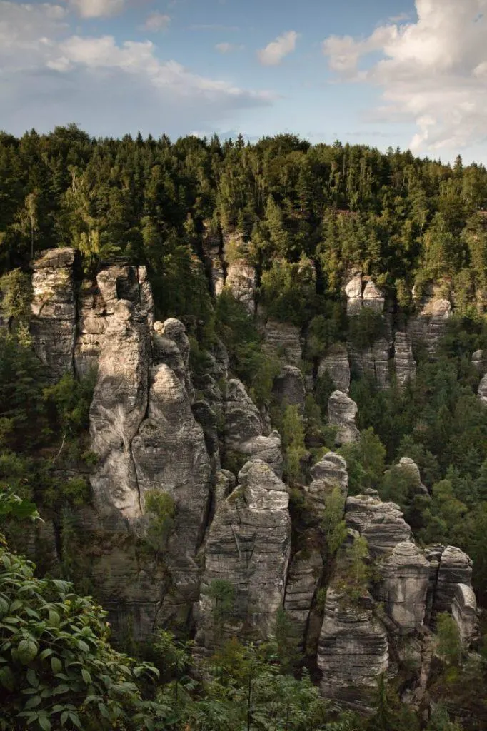 Sandstone pillars in Germany.
