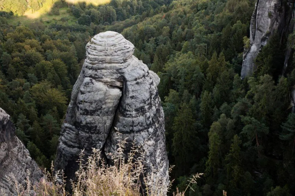 A lone pillar at Bastei Bridge.