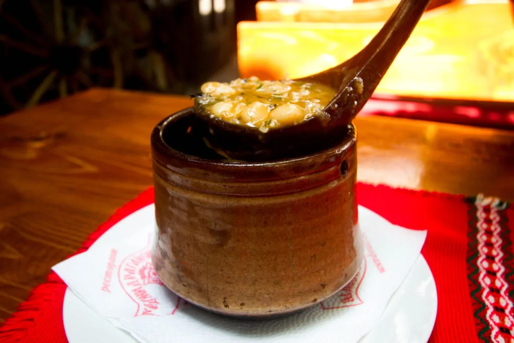 Another dish cooked in the ceramic jar, this bean soup was perfect.