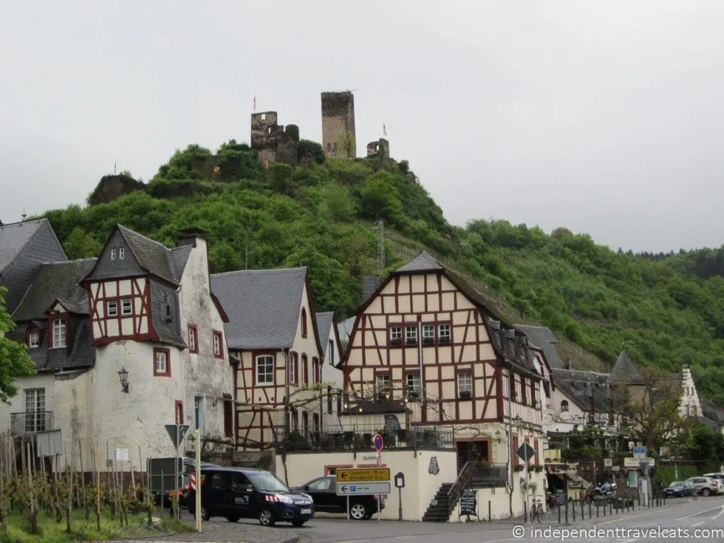Beilstein castle ruins on the hill above the village.