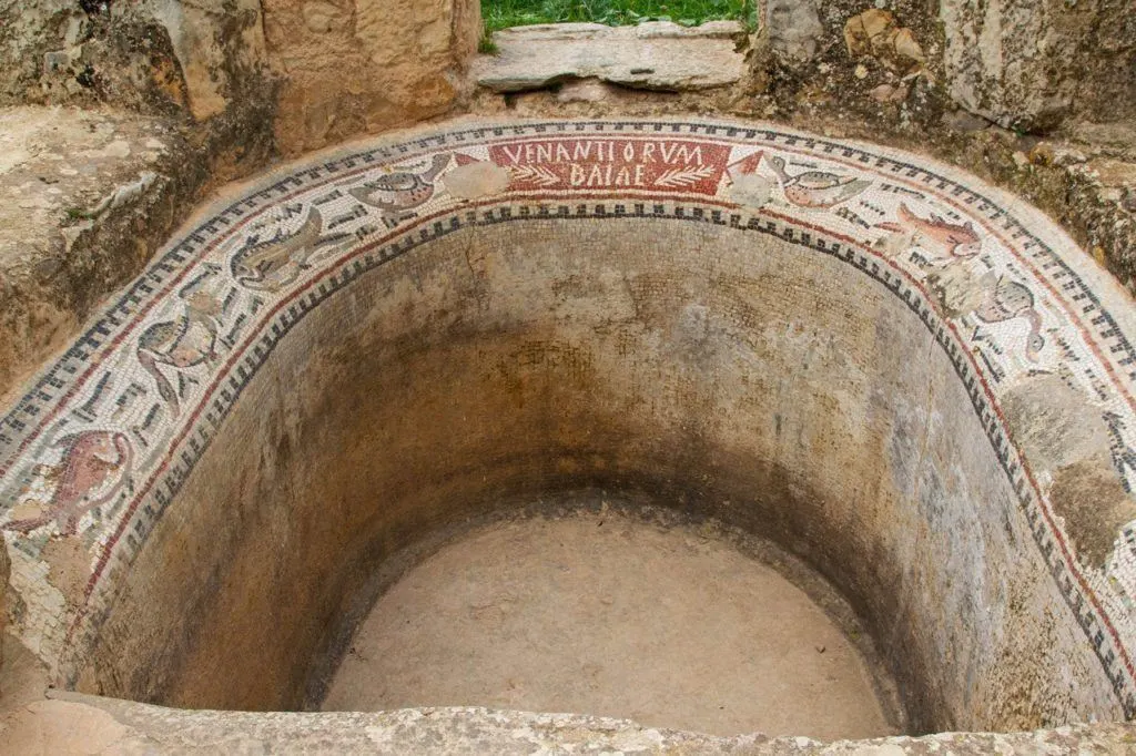 To find a Roman baptismal with the mosaics still intact is really unusual.