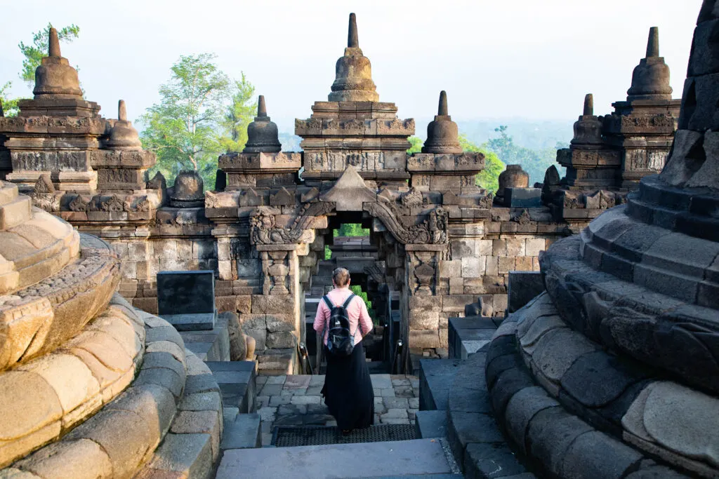 Devon at Borobudur, Indonesia.