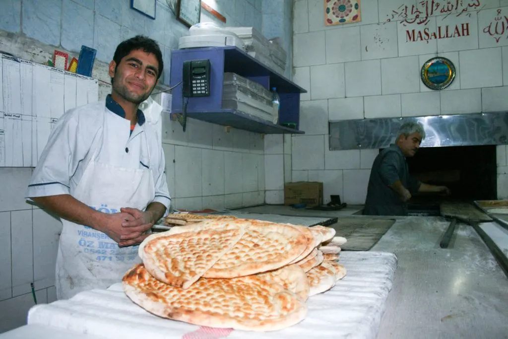Bread baker in Sanliurfa.